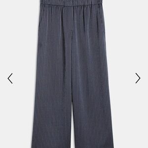 Theory Striped Wide Leg Crop Pant
